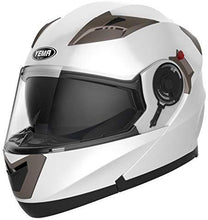 Load image into Gallery viewer, YEMA Helmet Unisex-Adult Motorcycle Racing Modular DOT Street Helmet (White, S)
