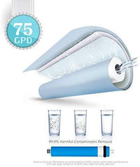 Ukoke RO75GP 6 Stages Reverse Osmosis Water Filtration System, Under Sink pH+ Alkaline Remineralizing RO filter & Softener, NSF/ANSI 58 & IAPMO Platinum Seal Certified, 75 GPD, White with Pump