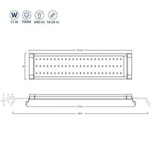 Load image into Gallery viewer, NICREW ClassicLED Aquarium Light, Fish Tank Light with Extendable Brackets, White and Blue LEDs
