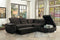 Homelegance Platina 103" Sectional Sofa with Pull Out Bed and Ottoman, Chocolate Fabric