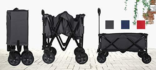 Patio Watcher Collapsible Wagon Folding Wagon Utility Wagon Cart Heavy Duty Camping Sports Wagon,Gray