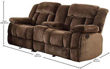 Load image into Gallery viewer, Homelegance Laurelton 90&quot; Microfiber Double Reclining Sofa, Chocolate Brown
