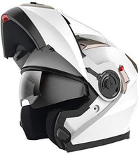 Load image into Gallery viewer, YEMA Helmet Unisex-Adult Motorcycle Racing Modular DOT Street Helmet (White, S)
