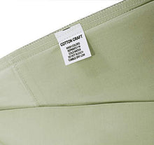 Load image into Gallery viewer, COTTON CRAFT - Ultra-Soft 400-Thread-Count Full Size Sheet Set in Sage, Premium 100% Pure Combed Cotton, 4-Piece Sateen Bedding Set with 1 Deep-Pocket Fitted Sheet, 1 Flat Sheet &amp; 2 Pillowcases
