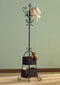 Southern Enterprises Metal Scrolled Coat Rack and Umbrella Stand 69"Tall in Black Finish