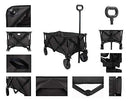 Patio Watcher Collapsible Wagon Folding Wagon Utility Wagon Cart Heavy Duty Camping Sports Wagon,Gray