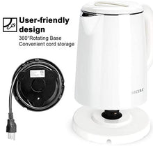 Load image into Gallery viewer, Secura Stainless Steel Double Wall Electric Kettle Water Heater for Tea Coffee w/Auto Shut-Off and Boil-Dry Protection, 1.0L (Black)
