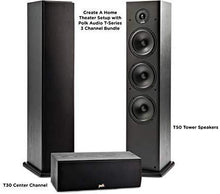 Load image into Gallery viewer, Polk T50 150 Watt Home Theater Floor Standing Tower Speaker (Single) - Premium Sound at a Great Value | Dolby and DTS Surround
