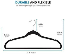 Load image into Gallery viewer, Non-Slip Velvet Hangers - Suit Hangers (50-pack) Ultra Thin Space Saving 360 Degree Swivel Hook Strong and Durable Clothes Hangers Hold Up-To 10 Lbs by ZOBER
