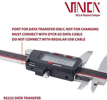 Load image into Gallery viewer, VINCA DCLA-0605 Quality Electronic Digital Vernier Caliper Inch/Metric/Fractions Conversion 0-6 Inch/150 mm Stainless Steel Body Red/Black Extra Large LCD Screen Auto Off Featured Measuring Tool
