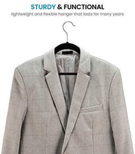 Load image into Gallery viewer, Non-Slip Velvet Hangers - Suit Hangers (50-pack) Ultra Thin Space Saving 360 Degree Swivel Hook Strong and Durable Clothes Hangers Hold Up-To 10 Lbs by ZOBER
