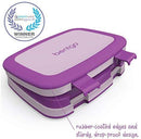 Bentgo Kids Childrens Lunch Box - Bento-Styled Lunch Solution Offers Durable, Leak-Proof, On-the-Go Meal and Snack Packing (Purple)