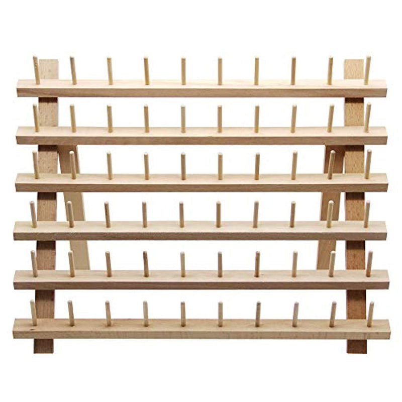 SAND MINE Wooden Thread Rack Sewing and Embroidery Thread Holder (60 Spool)