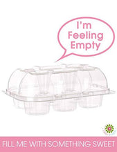 Load image into Gallery viewer, (12Pack x 12 Sets) STACK&#39;nGO Cupcake Carriers - High Tall Dome Clear Containers Thick Plastic Disposable Storage Boxes. Cup Cake Holders by Cakes of Eden
