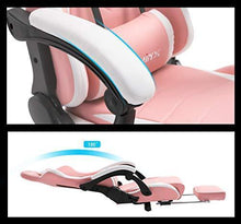 Load image into Gallery viewer, Dowinx Gaming Chair Ergonomic Racing Style Recliner with Massage Lumbar Support, Office Armchair for Computer PU Leather E-Sports Gamer Chairs with Retractable Footrest (Black&amp;Purple)
