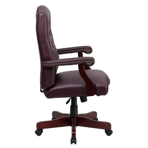 Flash Furniture Bomber Brown Classic Executive Swivel Office Chair with Arms