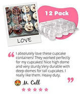 Load image into Gallery viewer, (12Pack x 12 Sets) STACK&#39;nGO Cupcake Carriers - High Tall Dome Clear Containers Thick Plastic Disposable Storage Boxes. Cup Cake Holders by Cakes of Eden
