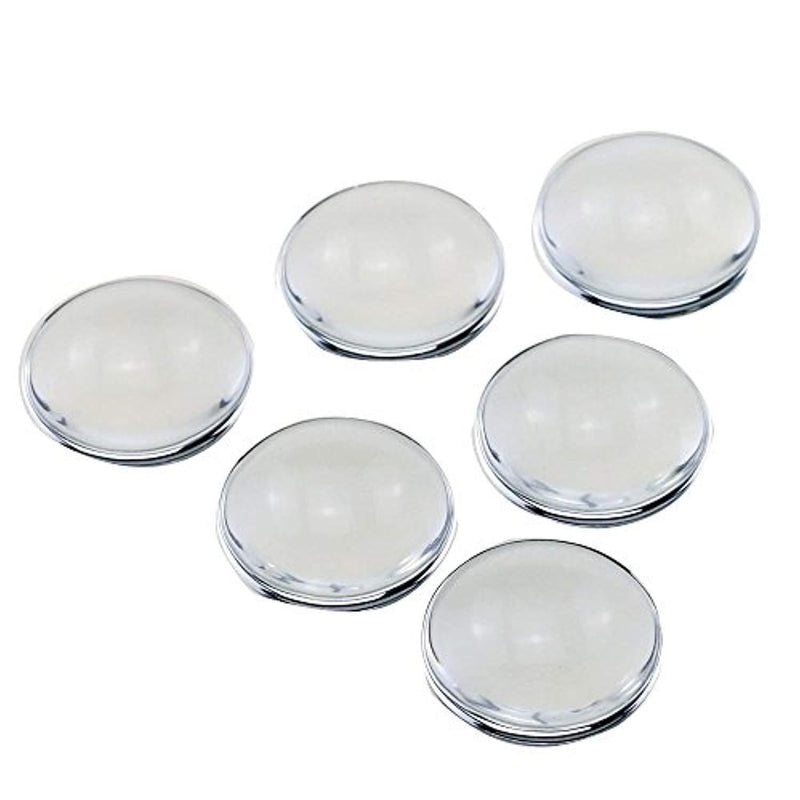 Acmer 100 Pieces Transparent Glass cabochons, Clear Glass Dome cabochon, Non-calibrated Round 1 inch/25mm for Photo Pendant Craft Jewelry Making