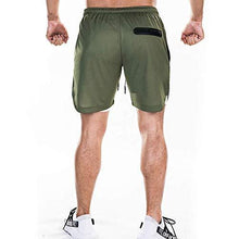 Load image into Gallery viewer, EVERWORTH Men&#39;s 2-in-1 Bodybuilding Workout Shorts Lightweight Gym Training Short Running Athletic Jogger with Zipper Pockets
