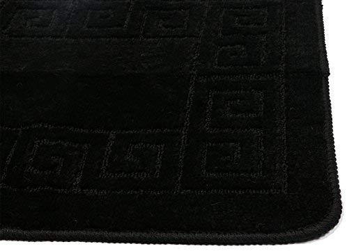 Office Marshal 2 Piece Bath Rug Set Non Slip Bathroom Shower Rug and U-Shaped Toilet Contour Mat Washable(20" x 32"+20"x 16.5"),Blue