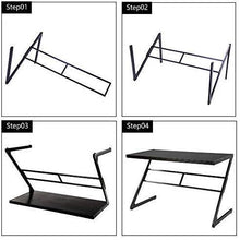 Load image into Gallery viewer, FIVEGIVEN Rustic Computer Writing Desk Industrial Study Table Simple Z Shaped Desk Driftwood 48 Inch
