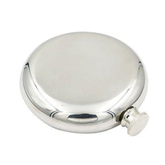 JUJOR Pie Round Flask 5 oz. Stainless Steel 18/8 Mirror Polished