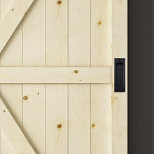 Load image into Gallery viewer, Homlux 6ft Heavy Duty Sturdy Sliding Barn Door Hardware Kit Single Door - Smoothly and Quietly - Simple and Easy to Install - Fit 1 3/8-1 3/4&quot; Thickness Door Panel(Black)(J Shape Hangers)
