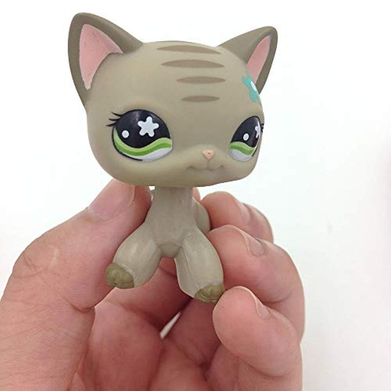 Littlest pet shop Pale Grey Short hair Kitty Cat LPS mini Action Figures