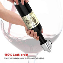 Load image into Gallery viewer, OHMAXHO Wine Stoppers, 4 Pack Stainless Steel Wine Saver, Reusable Wine Bottle Preserver with Silicone Plug, Keeps Your Wine Fresh Simply and Effectively
