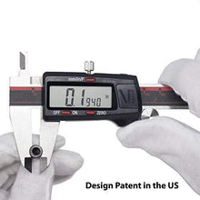 Load image into Gallery viewer, VINCA DCLA-0605 Quality Electronic Digital Vernier Caliper Inch/Metric/Fractions Conversion 0-6 Inch/150 mm Stainless Steel Body Red/Black Extra Large LCD Screen Auto Off Featured Measuring Tool
