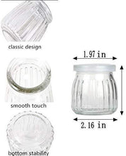Load image into Gallery viewer, Encheng 4 oz Clear Glass Jars With Lids,Glass Yogurt Container With Caps(PE),Replacement Glass Pudding Jars Yogurt Jars,Clear Glass Containers For Milk,Ramekin,Jams,Jelly,Mousse 20 Pack
