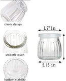 Encheng 4 oz Clear Glass Jars With Lids,Glass Yogurt Container With Caps(PE),Replacement Glass Pudding Jars Yogurt Jars,Clear Glass Containers For Milk,Ramekin,Jams,Jelly,Mousse 20 Pack