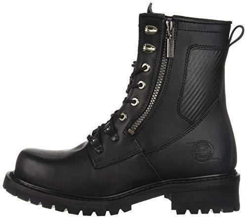 Milwaukee Motorcycle Clothing Company Trooper Leather Men's Motorcycle Boots (Black, Size 10D)