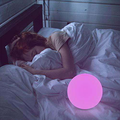 LED Light Ball LOFTEK: 8-inch RGB Dimmable Globe Mood Lamp with Remote Control, 16 Colors Changing Floating Pool Lights, 5V USB Fast Charging, IP68 Waterproof Orbs,Perfect for Nursery or Decor Use