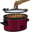 Crockpot 6-Quart Cook & Carry Oval Manual Portable Slow Cooker, Red - SCCPVL600-R