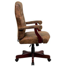 Load image into Gallery viewer, Flash Furniture Bomber Brown Classic Executive Swivel Office Chair with Arms
