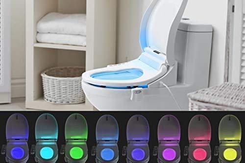 TekSky 2-Pack 16-Color Toilet Night Light, Motion Sensor LED Toilet Bowl Nightlight with IP67 Waterpfroof Design, Perfectly for Bathroom and Gift Idea