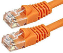 Monoprice 50FT 24AWG Cat6 500MHz Crossover Ethernet Bare Copper Network Cable - Orange