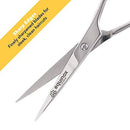 Equinox Professional Shears with Finger Rest and Finger Inserts - Ice Tempered Barber Hair Cutting Scissors - 6.5 Inches - Stainless Steel Rust Resistant Hair Scissors