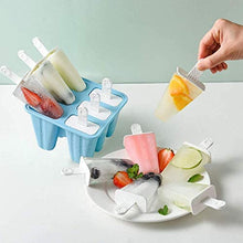 Load image into Gallery viewer, Goging Popsicle Mould，Popsicle Molds 6 Pieces Silicone Ice Pop Molds BPA Free Popsicle Mold Reusable Easy Release Ice Pop Make (Green)
