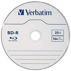 Verbatim BD-R 25GB 16X Blu-ray Recordable Media Disc - 10 Pack Spindle - 97238
