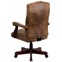 Load image into Gallery viewer, Flash Furniture Bomber Brown Classic Executive Swivel Office Chair with Arms
