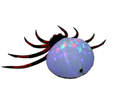 YUNLIGHTS Halloween Decorations 8ft Inflatable Spider Decor Built-in LED Lights with Anchoring Stakes for Outdoor, Yard, Garden,Lawn,Party