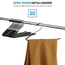 Slack/Trousers Pants Hangers - 20 Pack - Strong and Durable Anti-Rust Chrome Metal Hangers by ZOBER