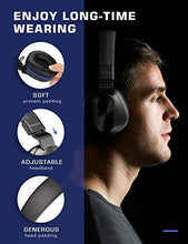Load image into Gallery viewer, PeohZarr On-Ear Headphones with Microphone, Lightweight Folding Stereo Bass Headphones with 1.5M Tangle Free Cord, Portable Wired Headphones for Smartphone Tablet Laptop Computer MP3/4
