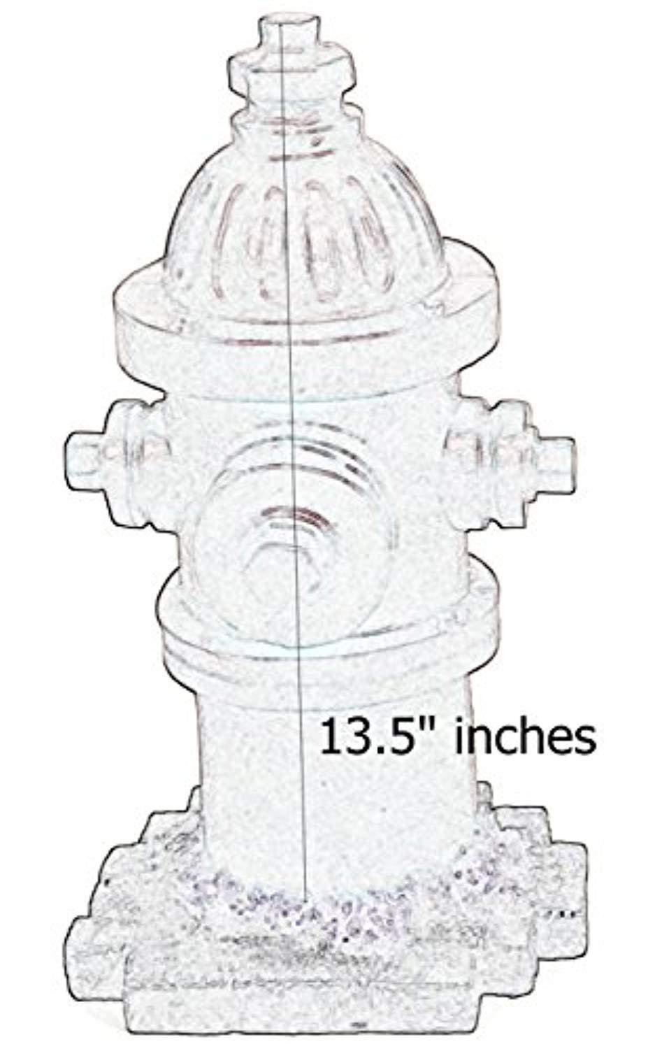 Elaan31 22472 Fire Hydrant Statue Dog Training Lamp Post 14 inch Indoor Outdoor Garden Statue Yard Decoration Lawn Ornament