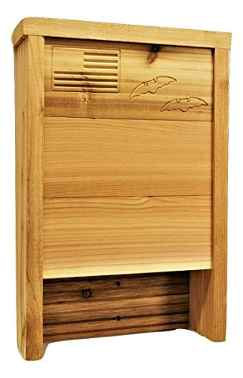 Premium Bat House | Made in USA | Western Red Cedar | Ready to install | Ideal Bat Shelter for extremely hot to warm climates | Environmentally Responsible Eco-Friendly Mosquito Control | Cedar