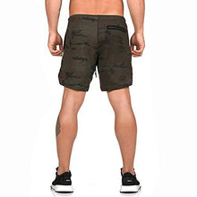 Load image into Gallery viewer, EVERWORTH Men&#39;s 2-in-1 Bodybuilding Workout Shorts Lightweight Gym Training Short Running Athletic Jogger with Zipper Pockets
