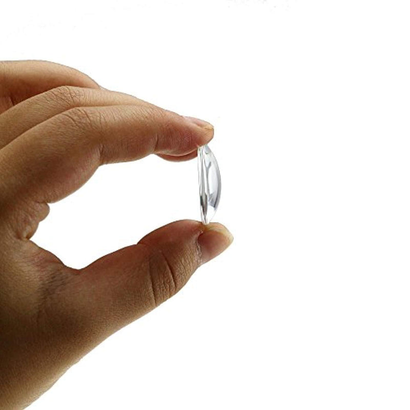 Acmer 100 Pieces Transparent Glass cabochons, Clear Glass Dome cabochon, Non-calibrated Round 1 inch/25mm for Photo Pendant Craft Jewelry Making