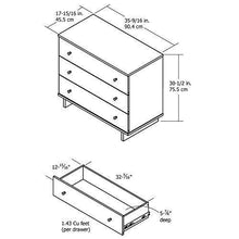 Load image into Gallery viewer, Little Seeds Maple Lane Dove 3 Drawer Dresser, White
